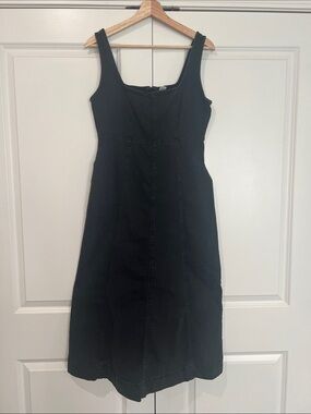Old Navy Black Midi Dress - Denim with stretch